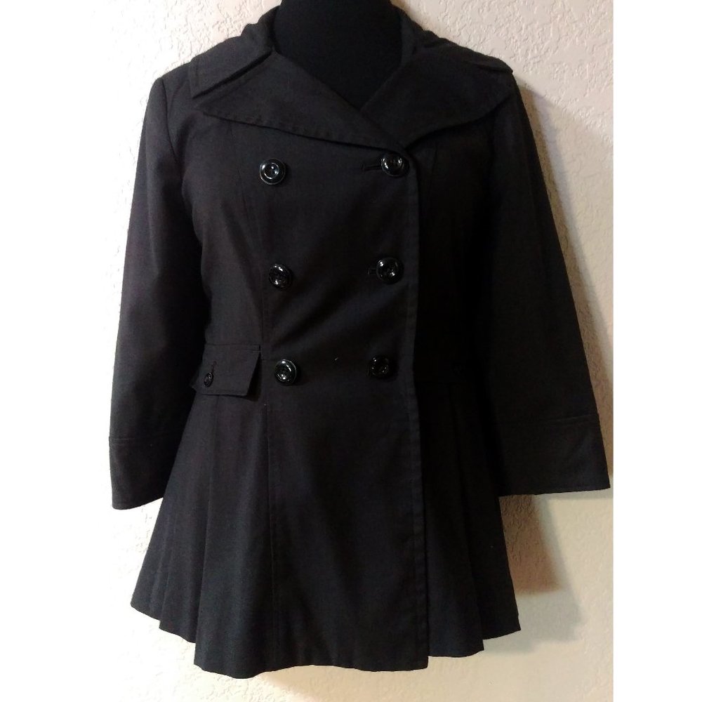 NWOT Fit & flare double breasted black jacket 8